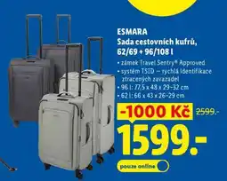 Lidl ESMARA Sada cestovních kufrů, 62/69 + 96/108 l nabídka
