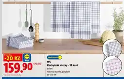 Lidl W5 Kuchyňské utěrky – 10 kusů nabídka