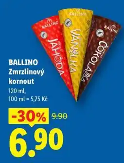 Lidl Ballino Zmrzlinový kornout nabídka