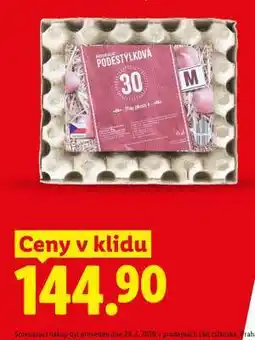 Lidl Vejce podestýlková 30 ks nabídka