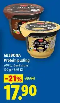 Lidl MILBONA PROTEIN PUDING nabídka