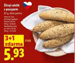 Lidl Žitný rohlík s posypem nabídka
