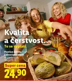 Lidl PREMIUM KOBLIHA S PISTÁCIOVOU NÁPLNÍ nabídka