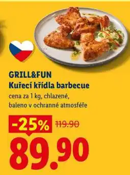 Lidl GRILL&FUN Kuřecí křídla barbecue nabídka