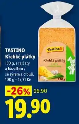 Lidl Tastino Křehké plátky nabídka