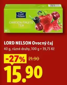 Lidl LORD NELSON Ovocný čaj nabídka