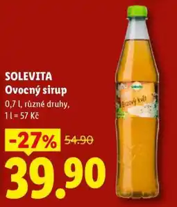 Lidl SOLEVITA Ovocný sirup nabídka