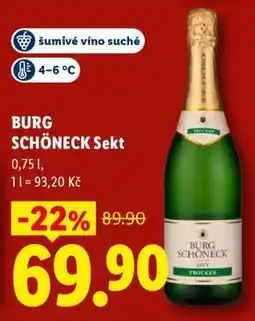 Lidl BURG SCHÖNECK SEKT nabídka