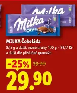 Lidl Milka Čokoláda nabídka