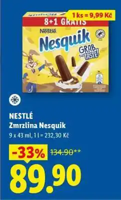 Lidl NESTLÉ ZMRZLINA NESQUIK nabídka
