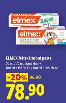 Lidl Elmex Dětská zubní pasta nabídka