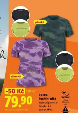 Lidl Crivit FUNKČNÍ TRIKO nabídka