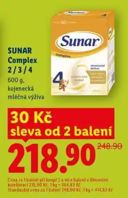 Lidl SUNAR COMPLEX 2, 3, 4 nabídka