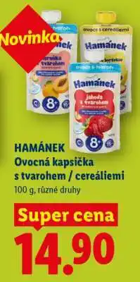 Lidl HAMÁNEK Ovocná kapsička s tvarohem / cereáliemi nabídka