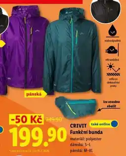 Lidl Crivit FUNKČNÍ BUNDA nabídka
