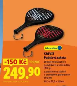 Lidl CRIVIT Padelová raketa nabídka