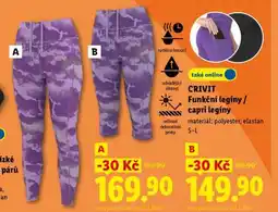 Lidl CRIVIT Funkční legíny / capri legíny A nabídka