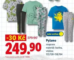 Lidl Pyžamo nabídka