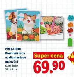 Lidl CRELANDO Kreativní sada na diamantové malování nabídka