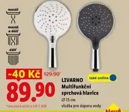 Lidl LIVARNO Multifunkční sprchová hlavice nabídka
