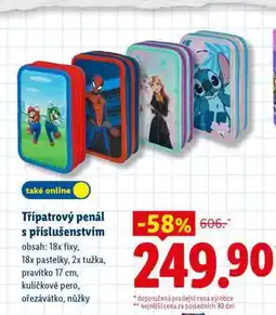Lidl Třípatrový penál s příslušenstvím nabídka
