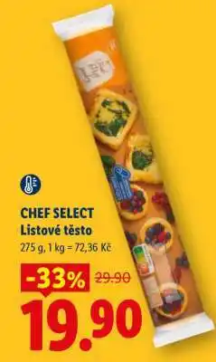 Lidl CHEF SELECT Listové těsto nabídka