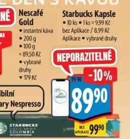 Albert Starbucks kapsle nabídka
