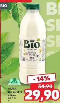 Kaufland OLMA Bio čerstvé mléko nabídka