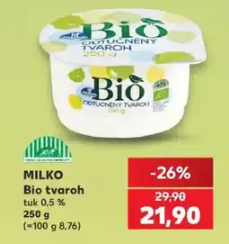Kaufland MILKO Bio tvaroh nabídka