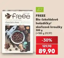 Kaufland FREEE Bio čokoládové hvězdičky/skořicové kroužky 300 g nabídka
