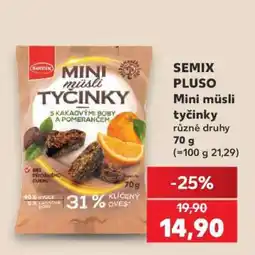 Kaufland SEMIX PLUSO Mini müsli tyčinky nabídka