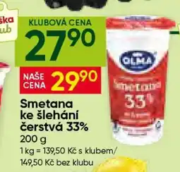 Hruška Smetana ke šlehání čerstvá 33% nabídka