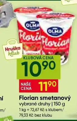 Hruška Florian smetanový nabídka