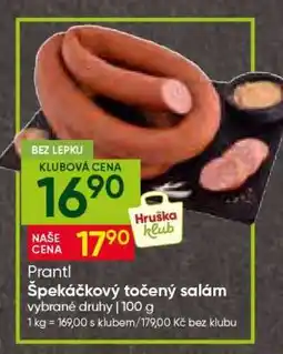 Hruška Prantl Špekáčkový točený salám nabídka