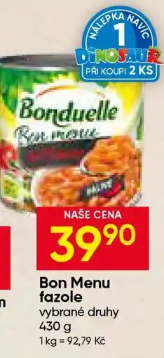 Hruška Bon Menu fazole nabídka