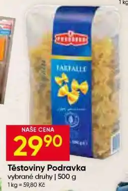 Hruška Těstoviny Podravka nabídka