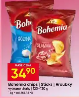 Hruška Bohemia Chips/Sticks/Vroubky nabídka