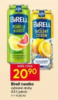 Hruška Birell nealko nabídka