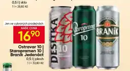 Hruška Ostravar 10 Staropramen 10 Braník Jedenáct nabídka