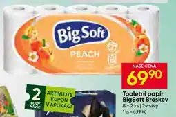 Hruška Toaletní papír BigSoft Broskev nabídka