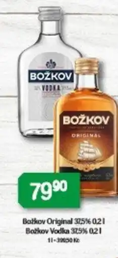 Brněnka Božkov Original 37,5% Božkov Vodka 32,5% nabídka