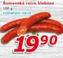 ESO MARKET Šumavskáȧ retro klobása nabídka