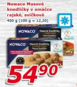 ESO MARKET Nowaco Masové knedlíčky v omáčce rajské, svíčkové nabídka