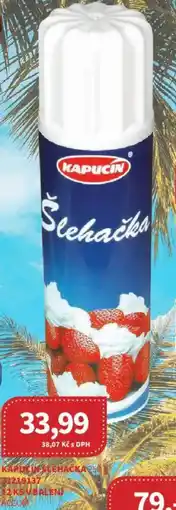 Kubík potraviny Kapucin šlehačka nabídka