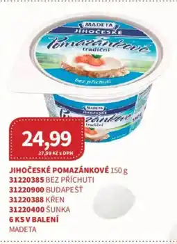 Kubík potraviny Jihočeské pomazánkové nabídka