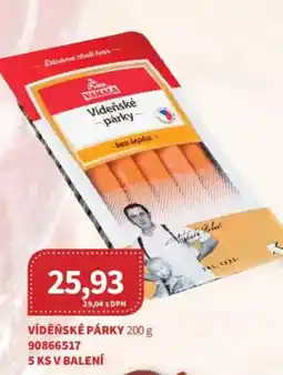 Kubík potraviny Víděňské párky nabídka