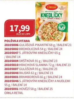 Kubík potraviny Polévka Vitana nabídka