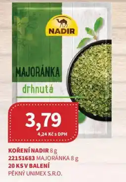 Kubík potraviny Koření Nadir nabídka