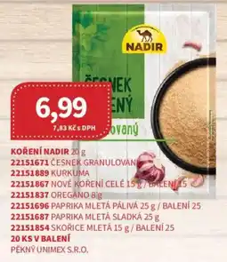 Kubík potraviny Koření Nadir nabídka