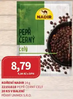 Kubík potraviny Koření Nadir nabídka